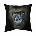 Begin Home Decor 26 x 26 in. Gorilla Face-Double Sided Print Indoor Pillow 5541-2626-AN462